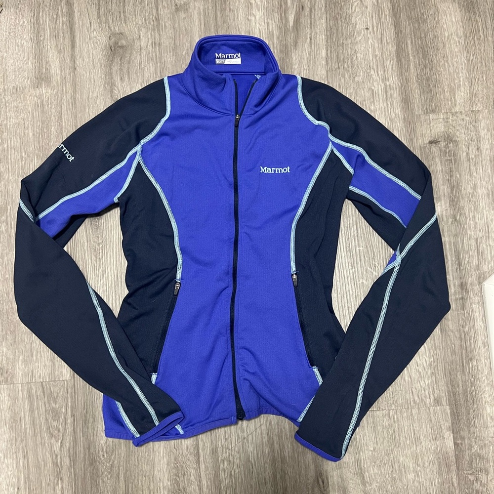 Marmot Women's Navy & Purple‎ Full-Zip Jacket, size XS